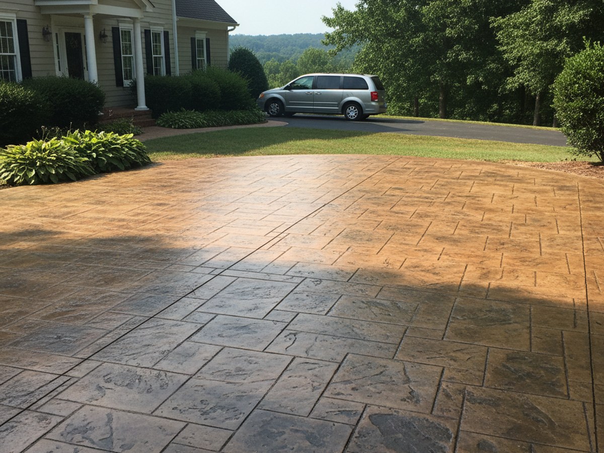 Decorative Concrete Overlays completed by Horizon Concrete Co in Zebulon, NC